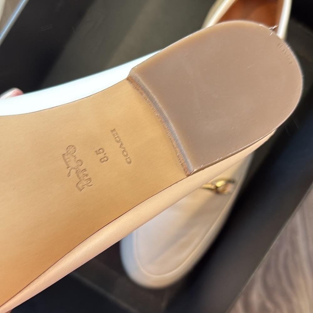 Coach Haley Women's Elegant Cream Loafers with Gold Accent, size 8.5 - Picture 6 of 6